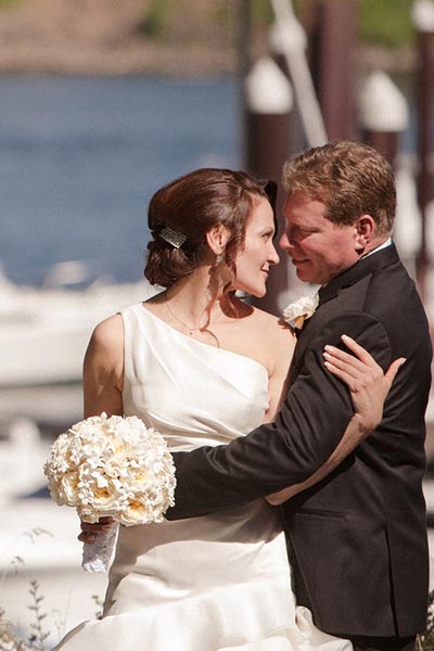 Couple holding each other